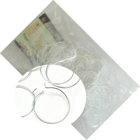 Square Beaded Hoops - 200 Silver-plated Brass 25mm Beading Hoop Beaded Wine Glass Charms Wire