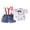 Blue, variant on Cenuakty Toddler 6M 12M 18M 24M 2T 3T 4T Boys Shorts Set, Stars Striped Shirt with Denim Overall Shorts Summer 4th of July Outfit