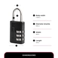 thumbnail image 3 of Candado negro con combinación de 3 dígitos Lock Master Lock 647D, 3 of 6