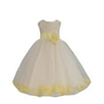 thumbnail image 2 of Ekidsbridal Wedding Pageant Rose Petals Ivory Tulle Flower Girl Dress Junior Bridesmaid Summer Easter Communion 302T S, 2 of 3