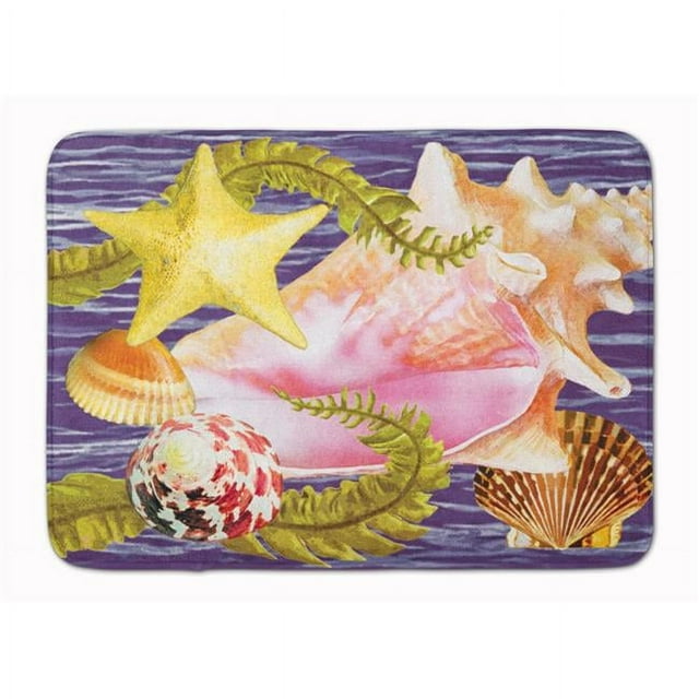 Carolines Treasures PRS4058RUG Tapis de Mousse à Mémoire de Forme Lavable en Machine à Conques et Étoiles de Mer 19 x 27 Po