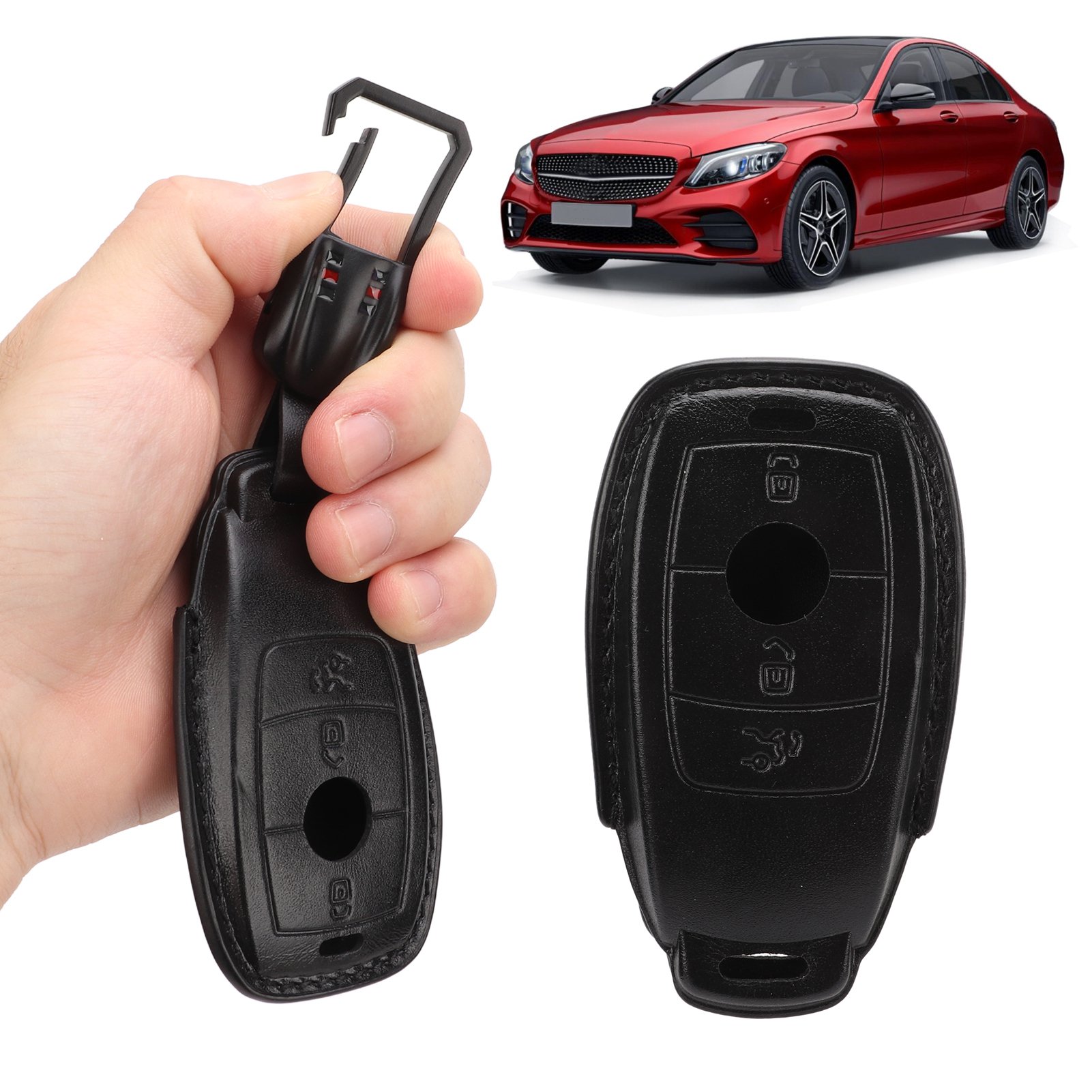 3 In 1 Car Key Case, Key Fob Cover