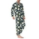 thumbnail image 2 of Fotbe Lilies Flowers Pijama de Hombre con Estampado de Manga Larga, Conjunto de 2 Piezas, Ropa de Dormir Suave y Cómoda con Bolsillos-X-Large, 2 of 7