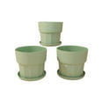 thumbnail image 2 of Baohd 3 Pieces Roots Control Flower Pot Simple Garden Nursery Plastic bonsai Planter Balcony Bedroom Home Decoration Green/L, 2 of 6