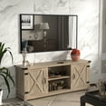thumbnail image 6 of Furmax Barn Door TV Stand Media Console Center Industrial Style for TVs up to 65", Rustic Wood, 6 of 8