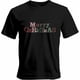 thumbnail image 1 of Camisetas gráficas informales de manga corta con frase "Feliz Navidad" para hombre, 1 of 8