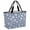 Blue, White, Denim, variant on Navy Blue Dog Paw Beach Bag for Women, Large Breathable Mesh Beach Tote Bag, Modern Geometric Abstract Aesthetics Sandproof Lightweight Travel Bags for Vacation Picnic Swimming Pool 15.7"x15.7"x9.1"