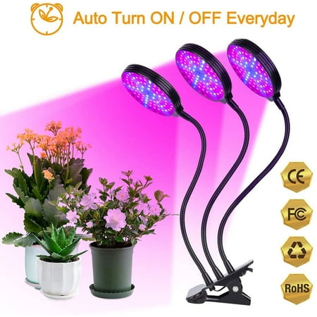 

1/2/3 Head Adjustable LED Grow Light USB Rechargable Remote Control Plant Growth Light Led Plant Light for Living Room Office Indoor