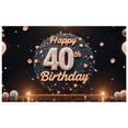 thumbnail image 6 of Glitter Design Happy Birthday Banner Decorative Elements 40th Birthday Celebration Banner for Birthday Party Indoor Decoration Event, 6 of 8