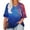 #010-Royal Blue, variant on Xyxonk Womens American Flag Tank Top 4th Of July Patriotic Plus Size V Neck Tank Top Loose Fit Independence Day 3/4 Sleeve Blouse Tops,Deep Red 5XL