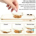 thumbnail image 3 of iPhone 11 Case, iPhone 11 Phone Case with Extra Adjustable Love Heart Kickstand Holder Soft TPU Plating Bumper Protective Slim Shockproof iPhone 11 Phone Case Cover for Girls Women, White, 3 of 17