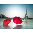 thumbnail image 3 of Frank, Assaf 14x12 Black Modern Framed Museum Art Print Titled - Umbrellas and Eiffel tower, 3 of 5