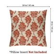 thumbnail image 2 of Block Print Throw Pillow Covers Vintage Orange Floral Boho Outdoor Fall Winter Farmhouse Decorations Decorative Throw Pillows Cases for Home Bed Living Room Couch Decor, 2 of 7