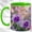 Green, variant on Purple Rose Butterfly Accent Mug, 11oz Ceramic Coffee Cup for Rose Lovers