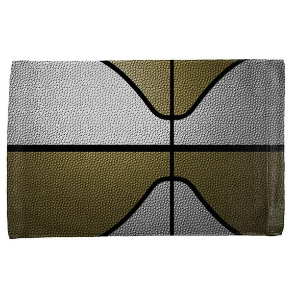 Championship Basketball White & Gold All Over Sport Towel