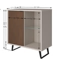 thumbnail image 4 of Atelier Mobili Sideboard, Storage Cabinet with Soft Close Doors, Dining Room, Hallway, Console Table, Credenza, Accent Cabinet, 36 X 36 X 18 Inches with Sturdy Metal Legs (Cotton & Wood), 4 of 6