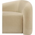 thumbnail image 2 of Maklaine Contemporary Beige Faux Shearling Teddy Fabric Loveseat, 2 of 16