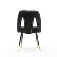 thumbnail image 5 of Hassch Contemporary Dining Chairs Set of 2, Black Velvet Upholstered Accent Chairs with Nailhead Trim and Metal Legs for Kitchen & Dining Room, 5 of 9