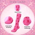thumbnail image 4 of Diamond Star Women’s Breast Cancer Awareness Socks – Pink Ribbon Knee-High Socks for Fundraising, Walks & Comfort. (Assorted-6 Pairs Women's Shoe Size 9-11), 4 of 6