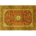 thumbnail image 1 of Ahgly Company Indoor Rectangle Medallion Yellow Traditional Area Rugs, 5' x 7', 1 of 4