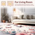 thumbnail image 2 of Flatwoven High Traffic Area Rug, Enchanting Pink Petal, Non Slip, Stain Resistant, Washable Area Rugs for Living Room, Bedroom(Pink, 6X9), 2 of 8