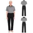 thumbnail image 2 of iiniim Adult Dementia Clothing Alzheimers Adaptive Anti-Strip Jumpsuit with Zipper at Back and Leg for Elderly Men Grey L, 2 of 7