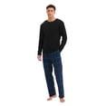 thumbnail image 4 of Apparonia Conjuntos de Pijamas para Hombre Ropa de Dormir a Cuadros Camisas y Pantalones de Manga Larga Conjunto de Pijama Ligero y Suave para Hombre con Bolsillos a Cuadros de Medianoche M, 4 of 6