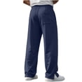 thumbnail image 7 of Sweatpants for Men Fashion Casual Solid Color Loose Winter Drawstring Pockets Pants Sweatpant Winter Office Casual Daily Outfit, 7 of 7