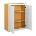 thumbnail image 2 of 24" Wide 39" Tall 14" Deep Wall Cabinet Snow White Inset Shaker - Double Door, 2 of 2