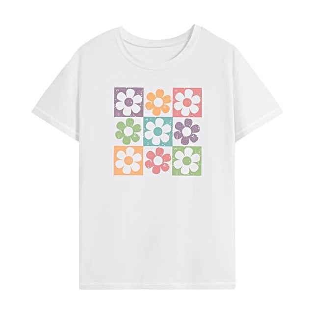 Camiseta para mujer ligera, elegante, ajuste regular, cómoda camiseta básica con cuello redondo L