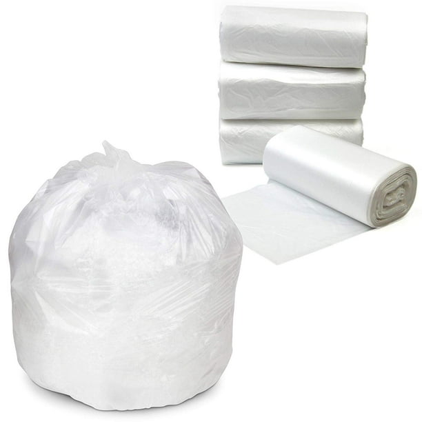 [200 Pack] 15 Gallon Trash Can Bags | Small Clear Garbage Bin Liners ...