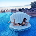 thumbnail image 3 of Swimming Pool Float Shell Shaped Inflatable Island Creative Summer Pool Raft Lounge for Adults Kids New_Perfect Gift, 3 of 5