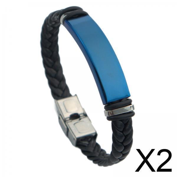 2xValentine Día Pulsera Regalo Pareja Pulsera Para Playa Cumpleaños Regalos Fiesta Negro Azul