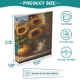 thumbnail image 5 of 3 Ring Binder 1.5 inch Round Rings with Interior Pockets Binders Organizer Office School 1Pack Coastal Sunflower Bouquet, 5 of 10