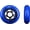 Deep Sea Blue, variant on Rollerex VXT500 Inline Skate Wheels (2-pack w/ bearings, spacers and washers) - Use on Roller Blades, RipStiks, Luggage, Baggage or Wheelchairs (Rocket Red, 72mm)