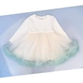 thumbnail image 2 of Peacolate 2-6T Spring Autumn Little Girls 2pcs Clothing Set Dress and Knit Cardigan,Green,4Years, 2 of 4