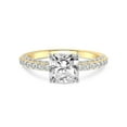 thumbnail image 3 of 1 Carat IGI Certified Radiant Shape Lab Grown Diamond Engagement Ring | 14K Yellow Gold | Atria Secret Double Halo Lab Diamond Ring | FG-VS1-VS2 Quality Friendly Diamonds, 3 of 5