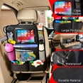 thumbnail image 4 of Helteko Backseat Car Organizer with 9 Storage Pockets, 600D Polyester, 25 in x 19 in, 2 pack, Black, 4 of 8