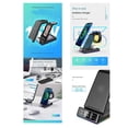 thumbnail image 4 of Travel Charging StandW1re1essCharging Station 15W Foldable Charging Holder with Night Light Clock Alarm, 4 of 8
