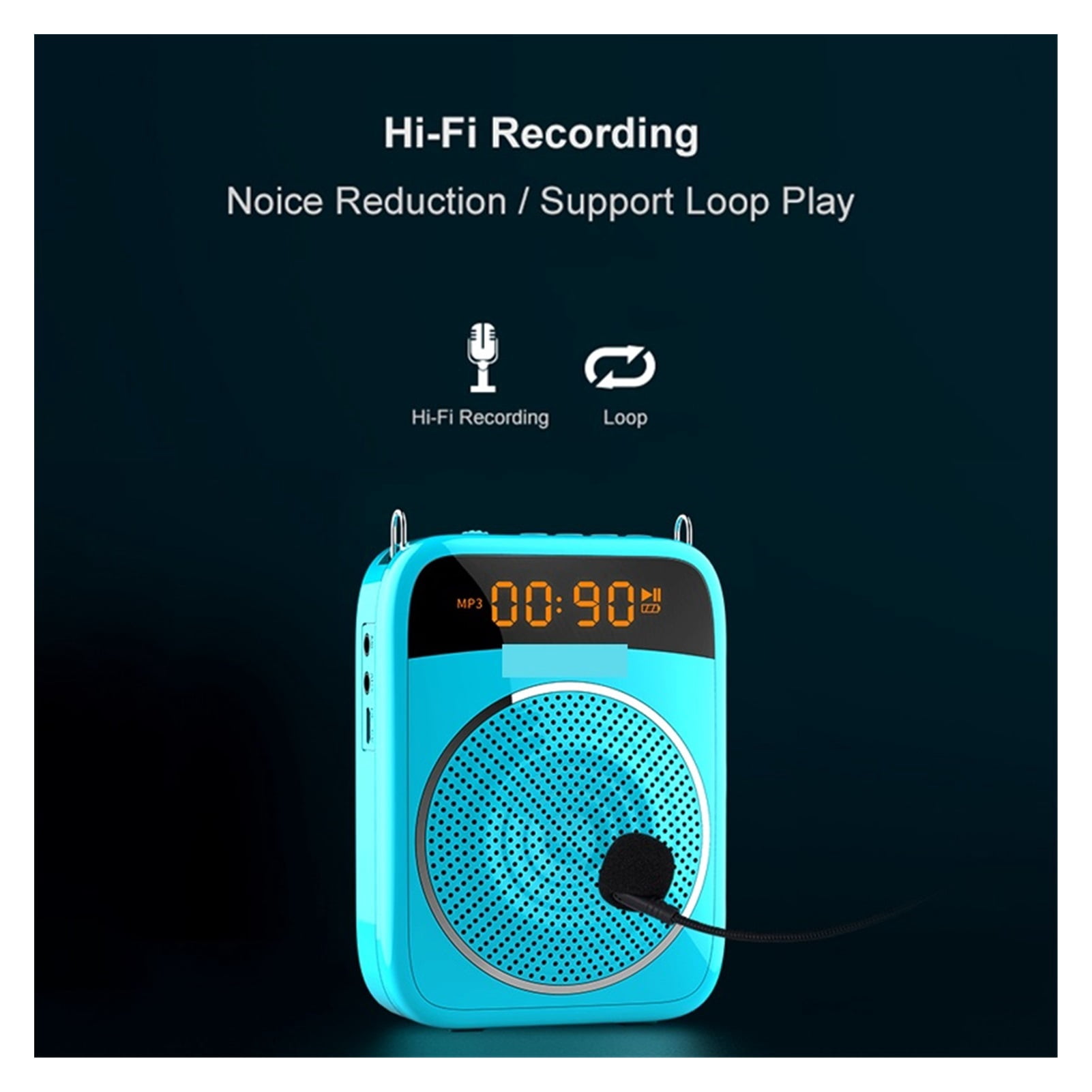 15W Portable Voice Amplifier Wired Microphone AUX Recording Personal Audio Bluetooth Speaker For Teachers Instructor S298 ,Easy to Operate