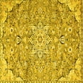 thumbnail image 1 of Ahgly Company Indoor Square Persian Yellow Traditional Area Rugs, 5' Square, 1 of 4
