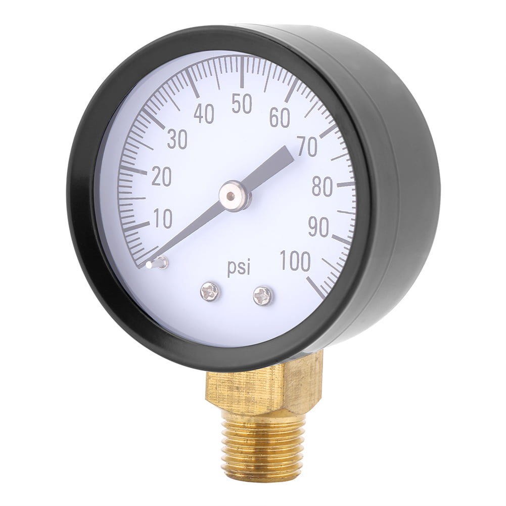 Pressure Manometer 0-100PSI Water Oil Air Pressure Gauge Pressure Measuring Device Oil Manometer Pressure Gauge for Water Oil Air for Pressure Measuring 