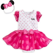 Disney Minnie Mouse Costume Bodysuit Set for Baby Size 12-18 Pink (NO NAME on it)