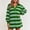Green, variant on Womens Striped Mini Dress V-Neck Lapel Collar Long Sleeve Shirt Dress Trendy Casual Comfy Loose Clothes 01 Pink M