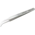 thumbnail image 1 of CPDD - High Precision 4 1/2 in. Curved Flat Tip Tweezers - 1 pc, 1 of 4