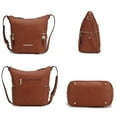 thumbnail image 6 of MKF Collection Lux Vegan Leather Women Hobo Bag with Wallet Bag 2 pcs by Mia K - Navy Blue, 6 of 8