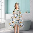 thumbnail image 6 of Cartoon Construction Vehicles Houses Hooded Bath Towel，50"x30" for Ages 3 To 12 Kids, Quick Dry Lightweight Soft Microfiber Hood Beach Towel Cover Up for Kids, 6 of 7