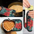 thumbnail image 5 of Yayeee Oven Mitts and Pot Holder Set of 2 Heat Resistant Kitchen Gloves Baking Hot Pad, Christmas Poinsettia, 5 of 5