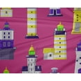 thumbnail image 5 of oneOone Polyester Spandex Yellow Fabric Sea Lighthouse Craft Projects Decor Fabric Printed By The Yard 56 Inch Wide, 5 of 6