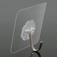 thumbnail image 4 of Gancho Adhesivo - 6 Piezas Ganchos Adhesivos Transparentes Autoadhesivos 5 kg (máx.), Para Colgar Baño, Cocina, Techo, Colgar, Pared, Puerta, Albornoces, Toallero (6 Piezas), 4 of 5